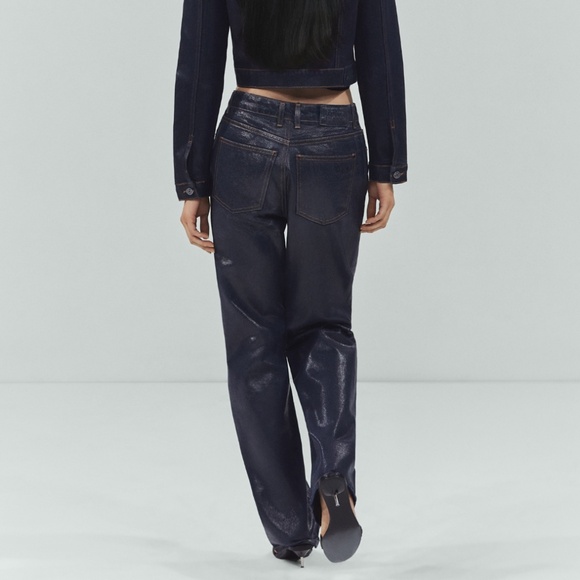 Mango MNG straight foil jeans - Picture 1 of 7
